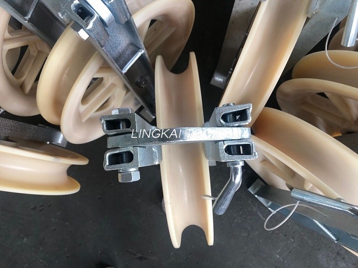 Katrolschijfhaak Kabelrol Wielkatrol Nylon aluminiumlegering Enkel rijgblok