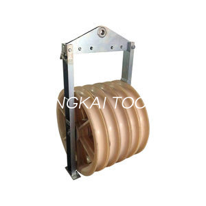 508 mm nylon katrolblok met 3 wielen en dubbele schijf voor elektrische constructie