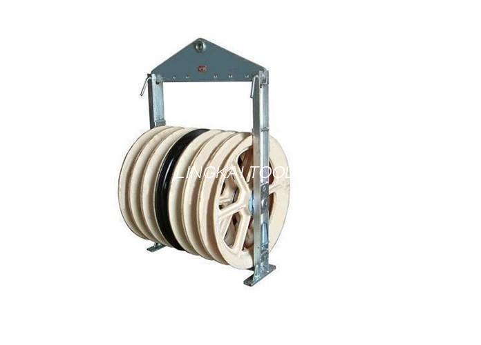 Vijf nylon wielen, diameter 916 mm, gebundelde geleiderkatrol voor bovenleiding