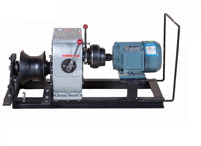 220 volt kabeltrekgereedschap met elektrische motor, aangedreven voor ondergrondse stroomvoorziening