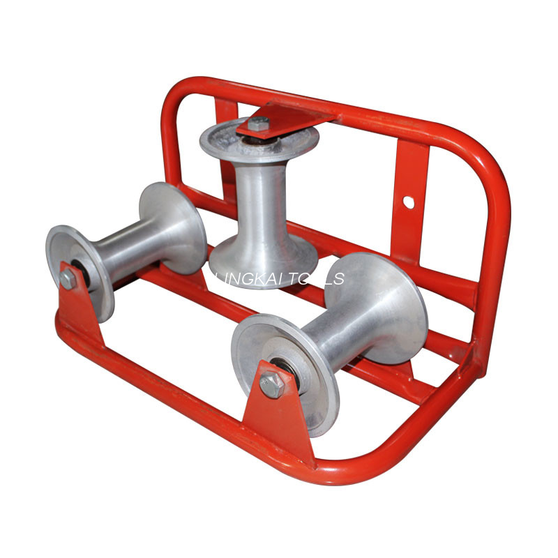 1T nominale belasting Elektrisch kabeltrekgereedschap Tri-roller hoekkabelrollerconstructie