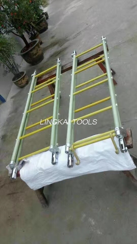 Glasvezel geïsoleerde lichte ladders voor installatie van bovenleidingtorens