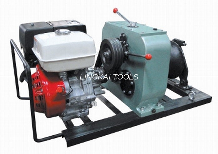 Benzinemotor Kabelliertrekker Riemaangedreven draagbare kabeltrekker 5T