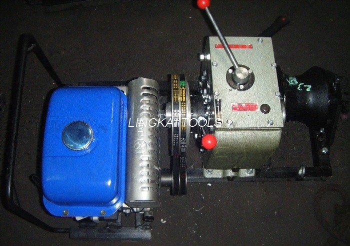 200kg hoge snelheid kabel katrol machine benzine / benzine aangedreven lier 5 ton