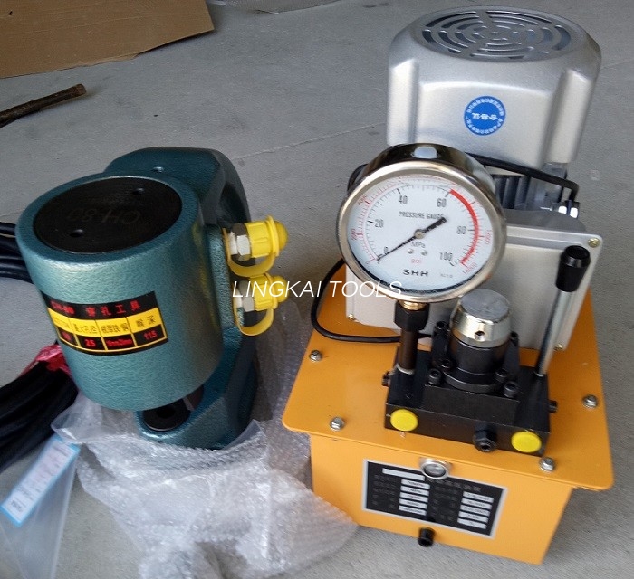 CH-80 Hydraulische handperforator voor metaalplaat 50 ton output hydaulic gereedschap
