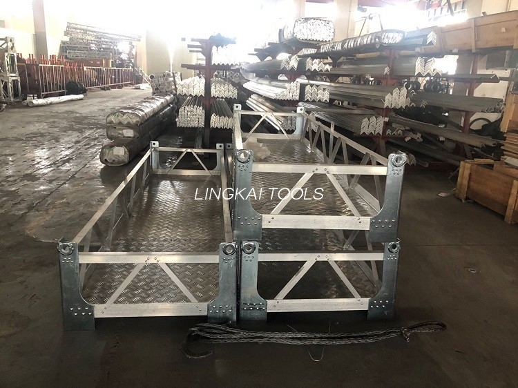 Werkplatform van aluminiumlegering voor compressie van de verbindingen van torengeleiders