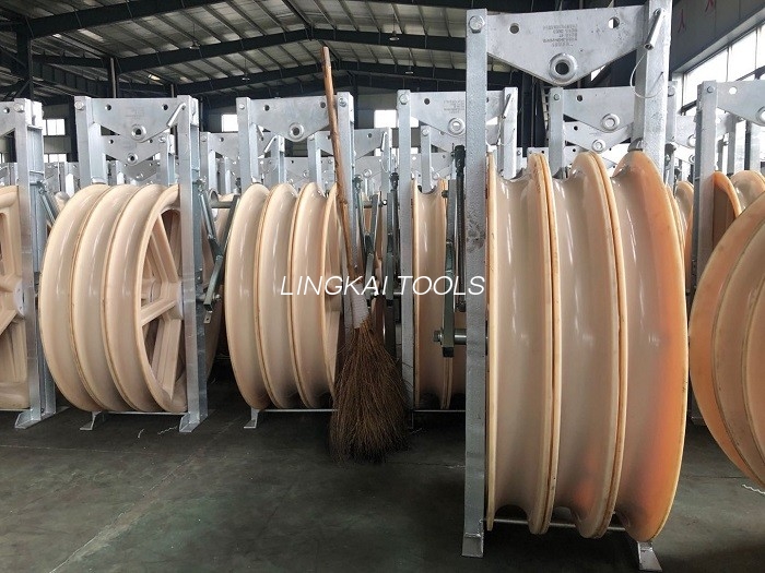 916 mm grote diameter wielen schuiven gebundelde draadgeleider poeliespoelblok